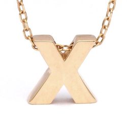 گردنبند طلا حرف X